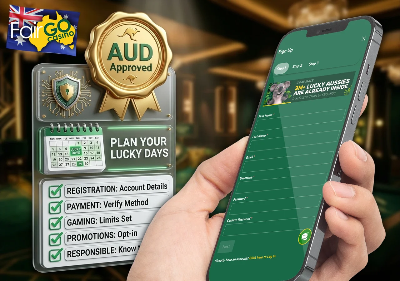 Step by step guide to creating a real money gambling account.